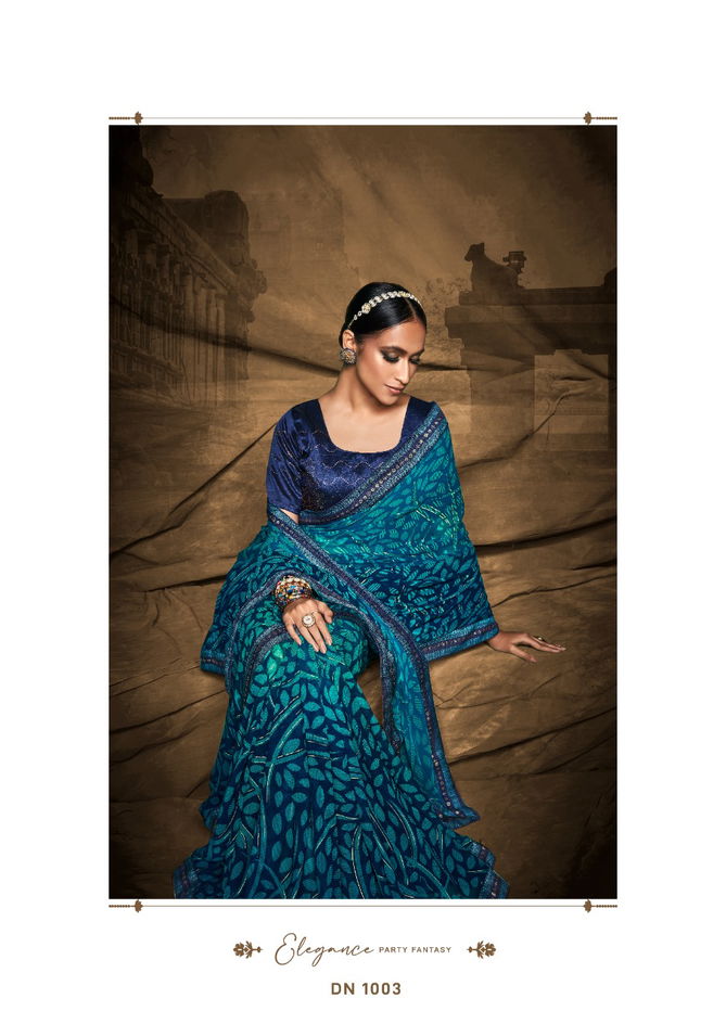 Stavav Eliza Fancy Festive Wear Wholesale Georgette Sarees 